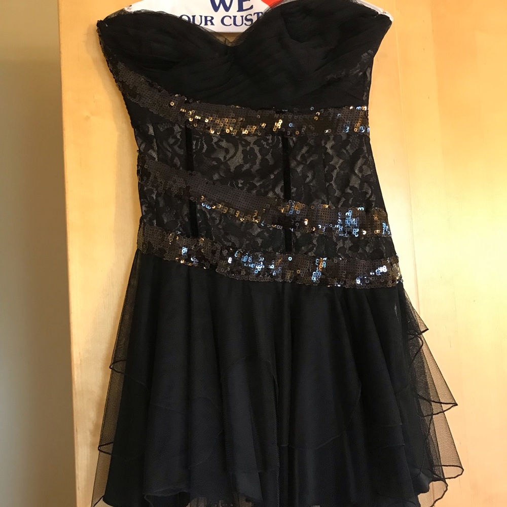 Black sparkly mini dress